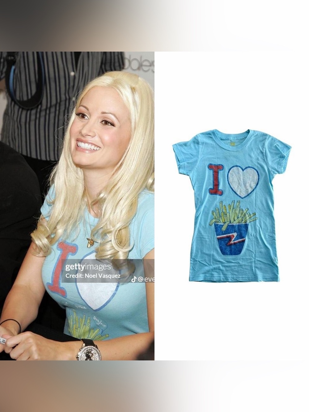 I Heart Fries T-shirt As Seen On Holly Madison